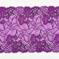 2mlot two tone ribbon lace trim purple stretch lace accessories high quality elastic lace for sewing craft