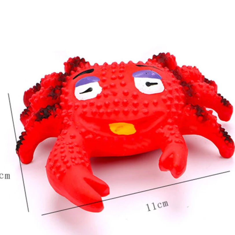 Собака игрушки Жвачки Экстра жесткий резиновый мяч Забавный интерактивный Краб