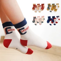 5 pairlot autumn winter warm childrens socks cute cartoon soft cotton sock fashion stripe student sport socks for kids