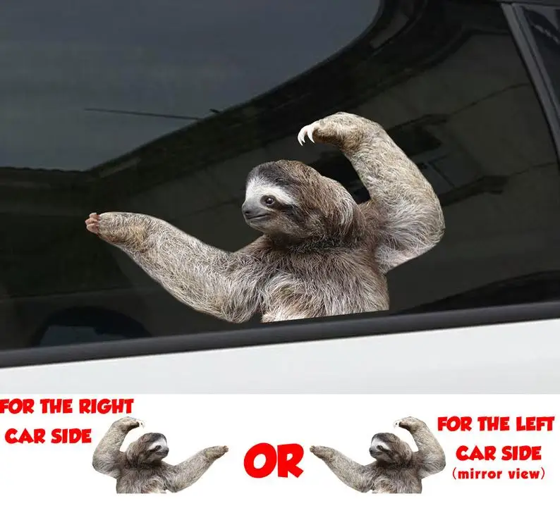 

Sloth window sticker, car sticker, sloth car decal, funny sticker