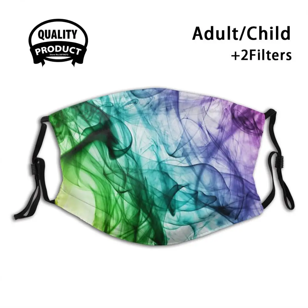 Дымчатая маска для лица многоразовая рта моющаяся с фильтром против пыли маски