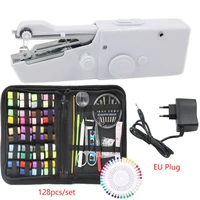 portable mini hand sewing machine handy stitch sew needlework cordless clothes fabrics electric sewing machine with sewing kits