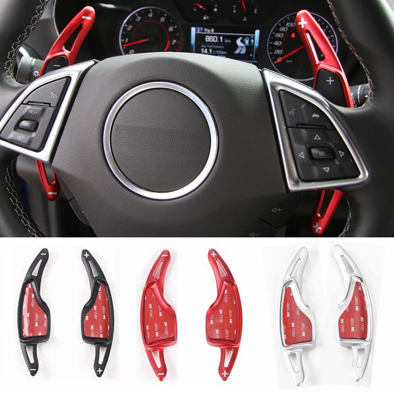 YCCPAUTO 2 шт алюминиевый сплав рулевое колесо сдвиг весло переключения для Chevrolet Camaro
