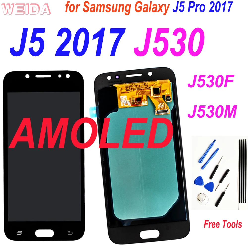 

Super AMOLED LCD for Samsung Galaxy J5 2017 J530 J530F J530M LCD Display Touch Screen Digitizer Assembly for SAMSUNG J5 Pro 2017