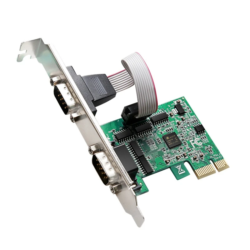 

Pcie to Two Serial Ports RS232 Interface Industrial Control Computer Expansion Card Adapter Computer PCI-E Serial Card