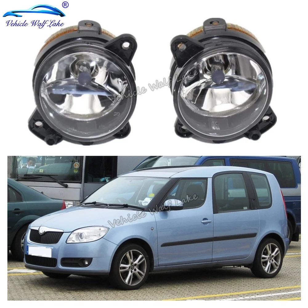 2 шт. противотуманная фара для Skoda Roomster 2006 2007 2008 2009 2010 передние противотуманные фары противотуманные светильник с галогенными лампами