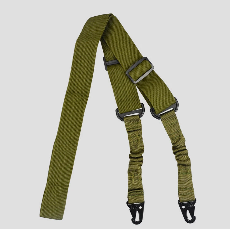 Army green Тактический Двойной точечный пистолет веревка Пистолет Аксессуары Многофункциональный альпинистский охотничий CS тактический ремень Слинг Охотничьи аксессуары - Цвет: Army green