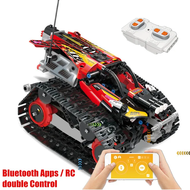 Новый MOC RC Гусеничный гонщик Автомобильный Электрический двигатель функция