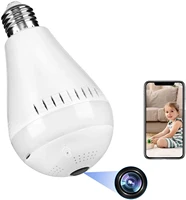 1080p wifi led light bulb camera with night version 360 degree wifi 3d panoramic camera bulb