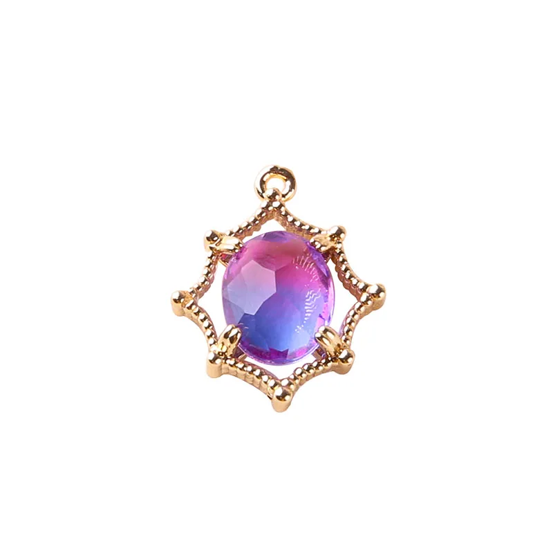 

4pcs Korean Earrings Gradient faceted New Fashion zircon Drop Earrings Crystal Jewelry necklace bracelet pendant DIY accessories