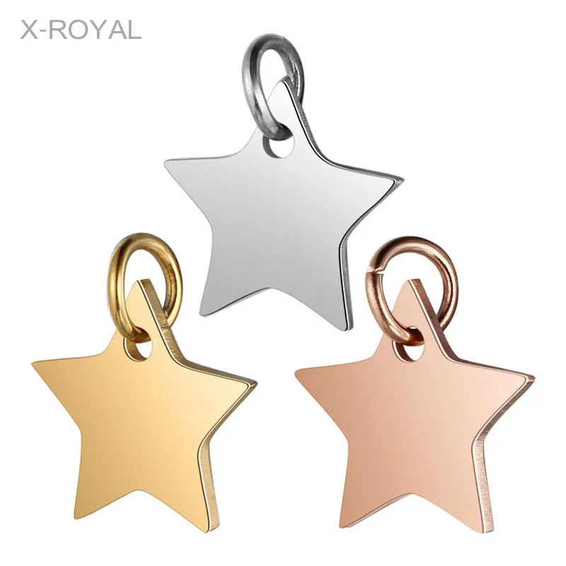 X ROYAL 5 шт./партия ожерелье из нержавеющей стали с пятиконечной звездой кулон