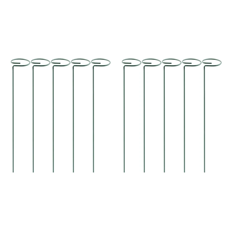 

10 Pack Garden Plant Support Stakes Single Stem Support Stake Plant Cage Support Rings Flowers Stem Plant Growing