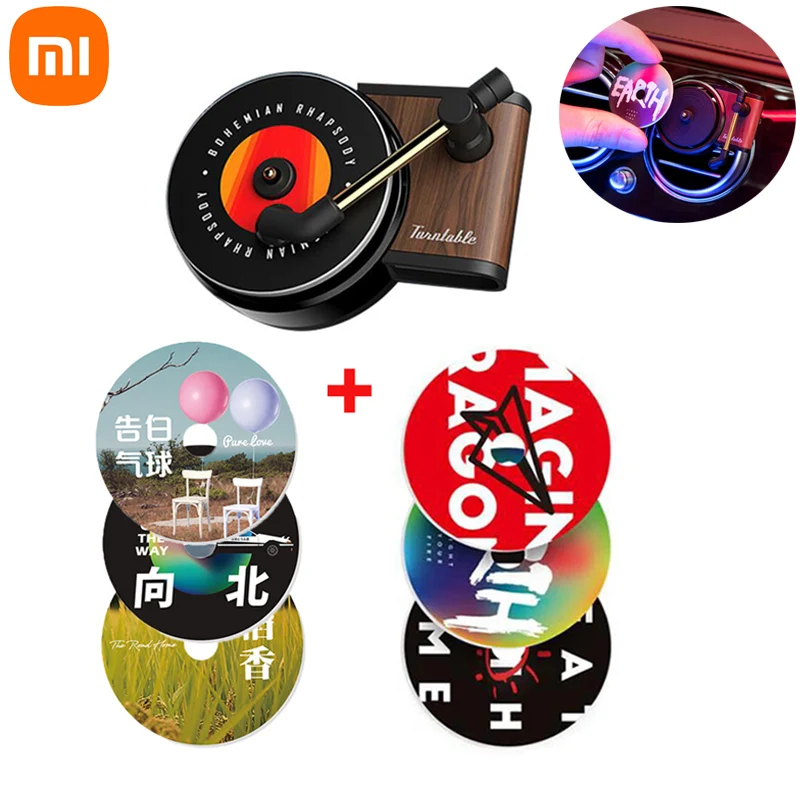 

NEW2022 Xiaomi Sothing TITA Turntable Phonograph Car Fragrance Car Air Freshener with 3pcs Replace Aromatherapy Tablets