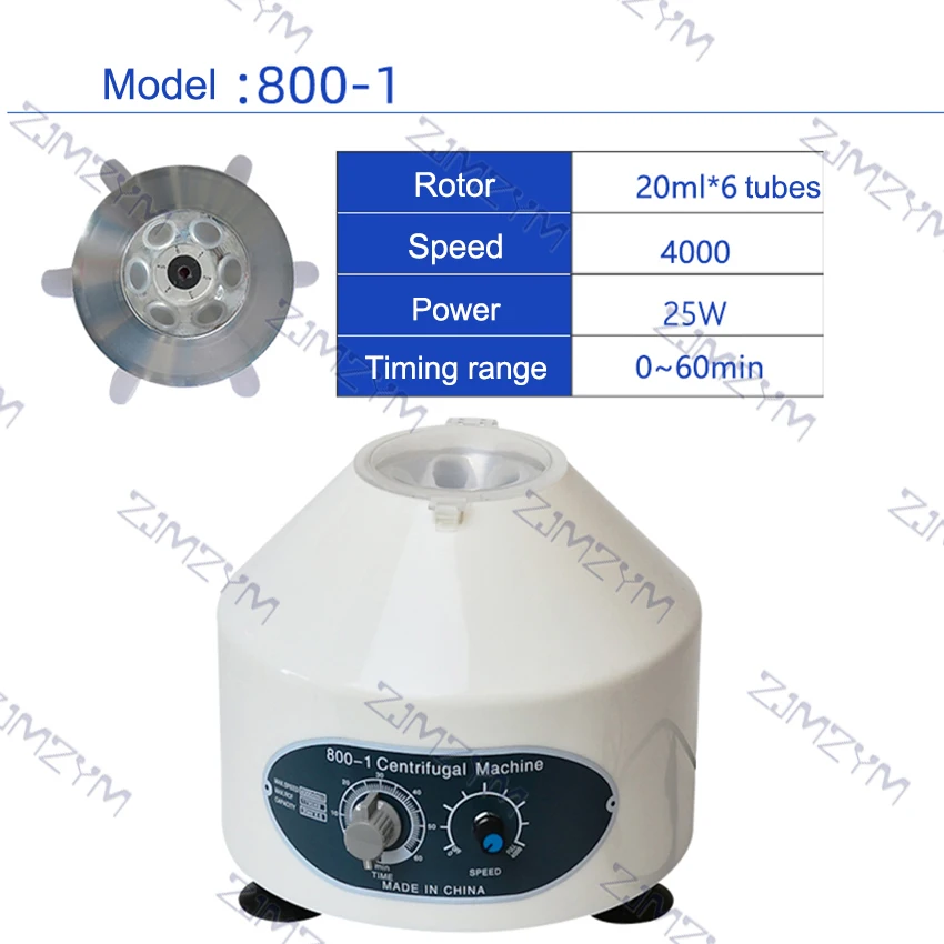 800-1 Electric Low Speed Desktop Medical Lab Centrifuge Laboratory 4000rpm/min 6 x 20ml | Инструменты