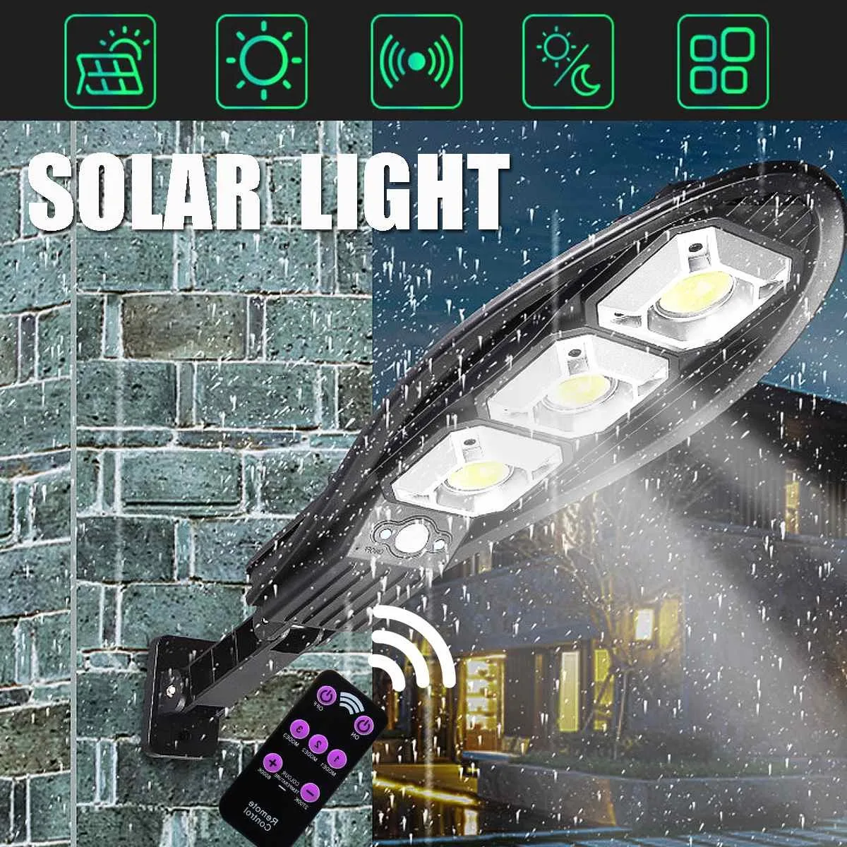 Solar Sensor Security Light 60/90 COB LED Ultra Bright IP65 Waterproof Outdoor Wall Lamp for Garden Fence Yard or Entrance Use | Лампы и