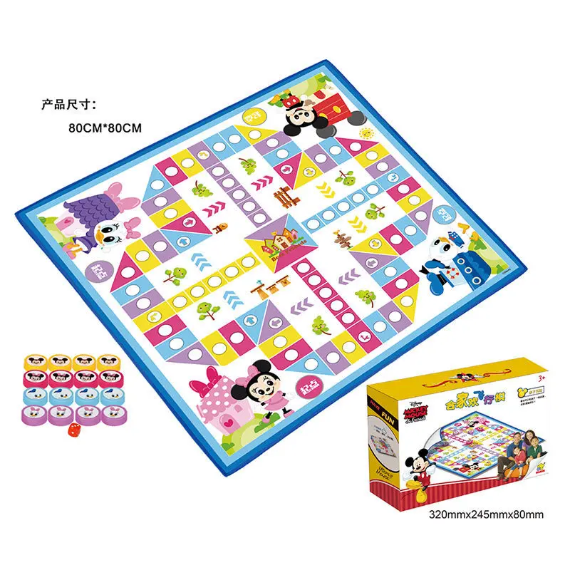 

3 Games Disney Cartoon Board Games Children's Family Fun Flying Chess Checkers Jenga Toys Parent-child Baby Puzzle Board Game