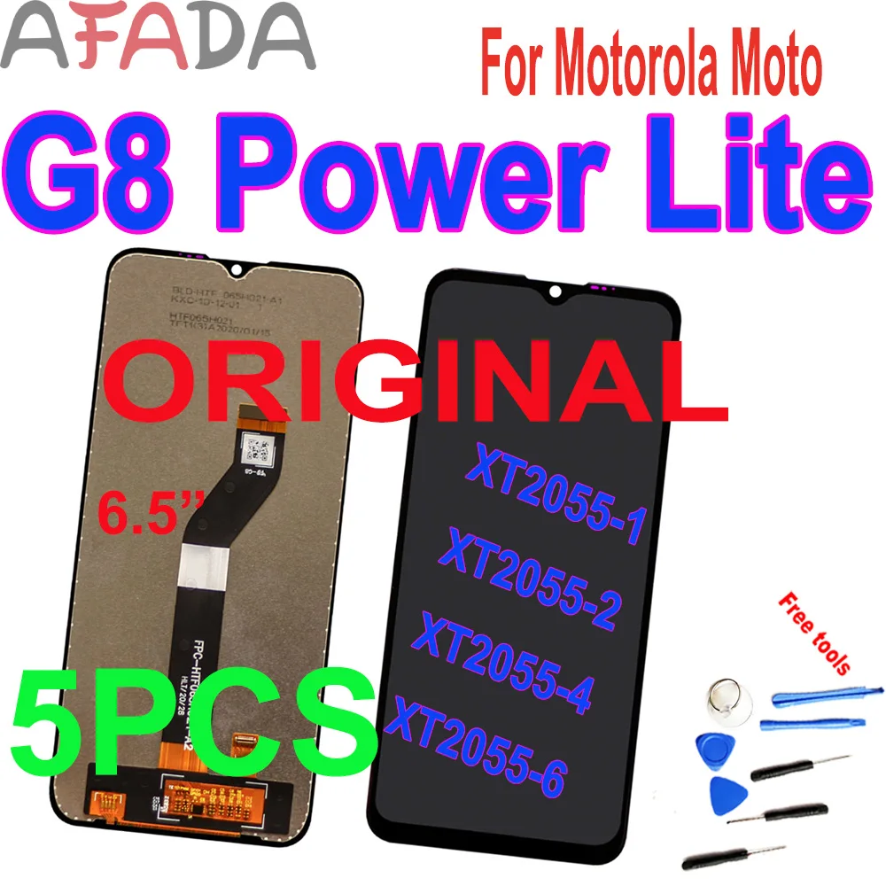 

5PCS Original 6.5" LCD Display For Motorola Moto G8 Power Lite XT2055-1/2/4/6 Touch Screen Digitizer Assembly Replacement Parts
