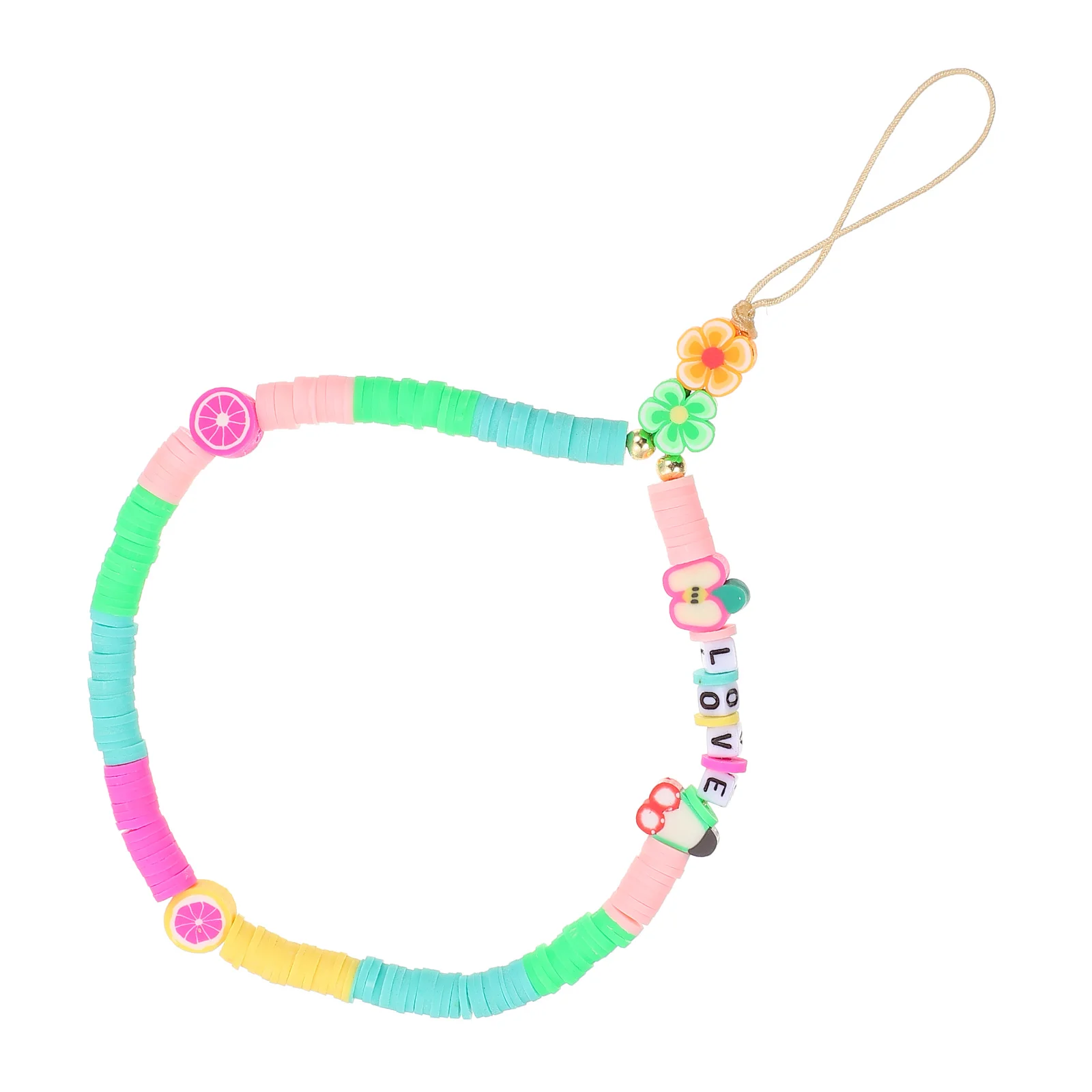 

1Pc Decorative Phone Lanyard Creative Beads Phone Strap Phone Beaded Pendant
