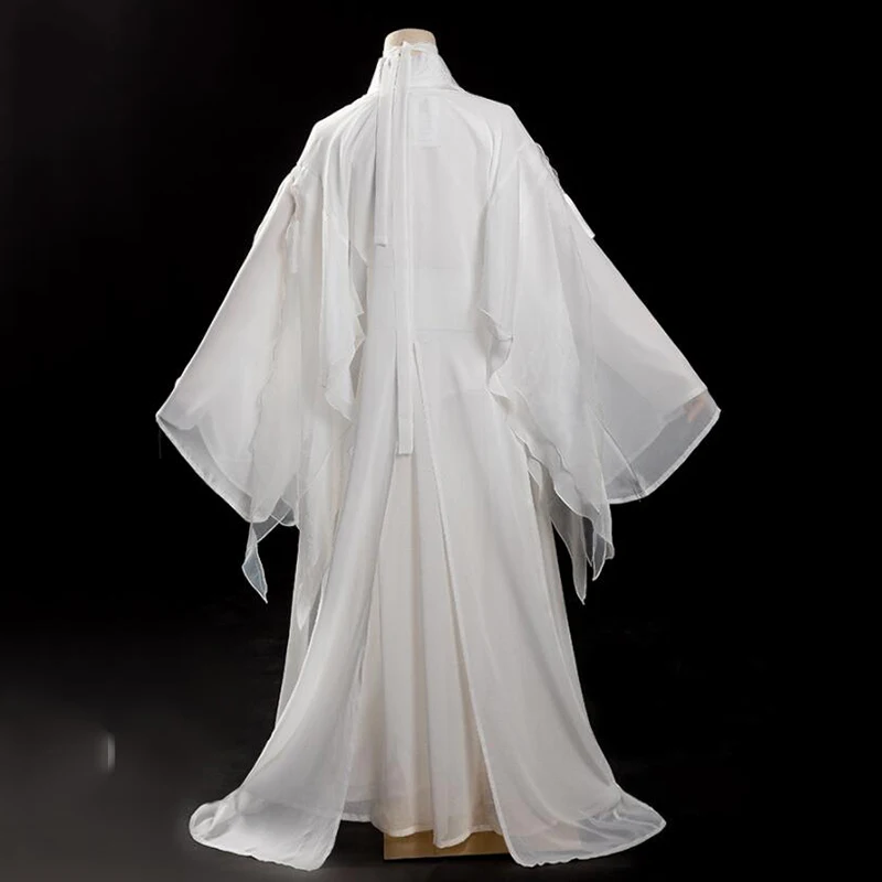 Anime Tian Guan Ci Fu Cosplay Costume Xie Lian Cos Antiquity Han Kimono Dosa Hat Props White Outfits Synthetic Wigs Shoes | Тематическая