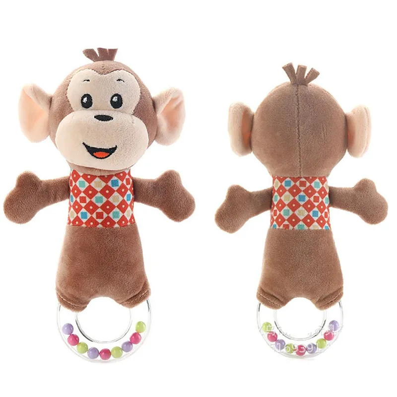 

New Cute Animal Handbell For Kids Baby Rattles Education Learning Toys Plush Baby Toy Hand Bells Newbron Gift infant toys