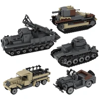 hot military wwii japan army 4 self propelled mortar type 95 scout car 89 94 type tank war building blocks weapons bricks toys
