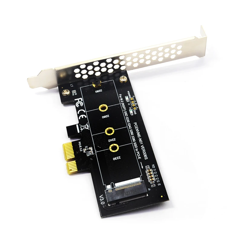 Плата PCIE на M2 адаптер PCI Express 3 0 X1 NVME SSD для сбора данных поддержка 2230 2242 2260 2280 M.2 |