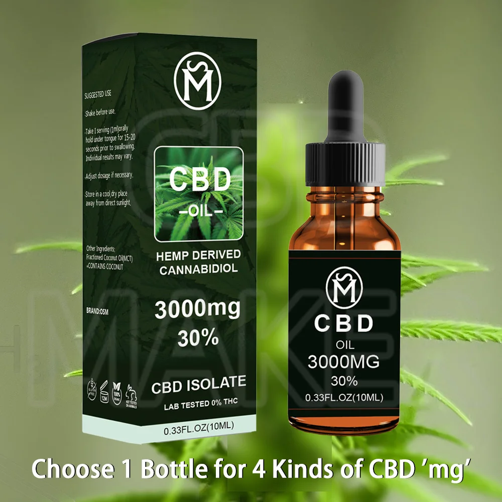 Эфирное масло конопли OSM Premium CBDs экстракт из Натуральной Конопли 500 3000 мг высокая