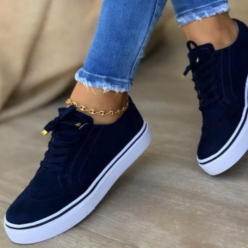 

Large Size New Brogue Women's Shoes Large Size Women's Single Shoes Comfortable Casual Women's Shoes Lace-up Single Shoes Women