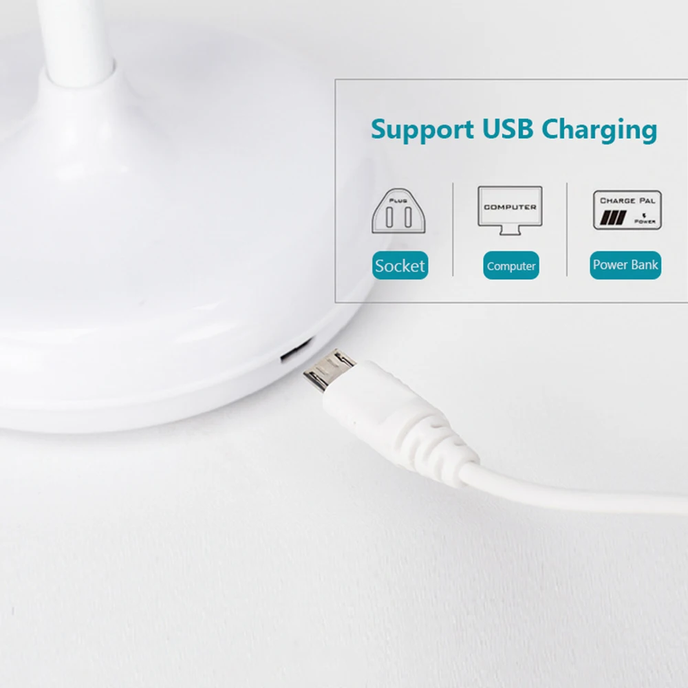 Светодиодный ночник настольная лампа перезаряжаемая по USB с дистанционным