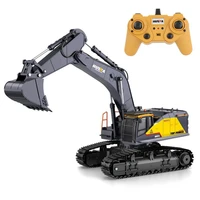 2021 new item huina 114 1592 rc alloy excavator 22ch big rc trucks simulation excavator remote control vehicle toys for boys