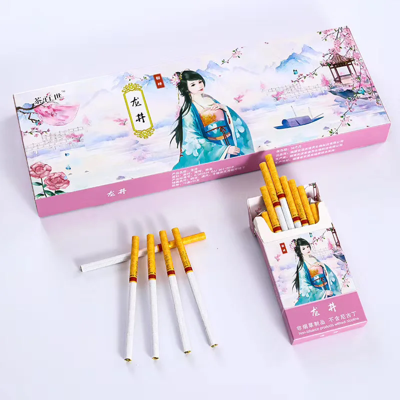 Зеленый чай Longjing тонкий табак без табака монополия травяной для мужчин и женщин |