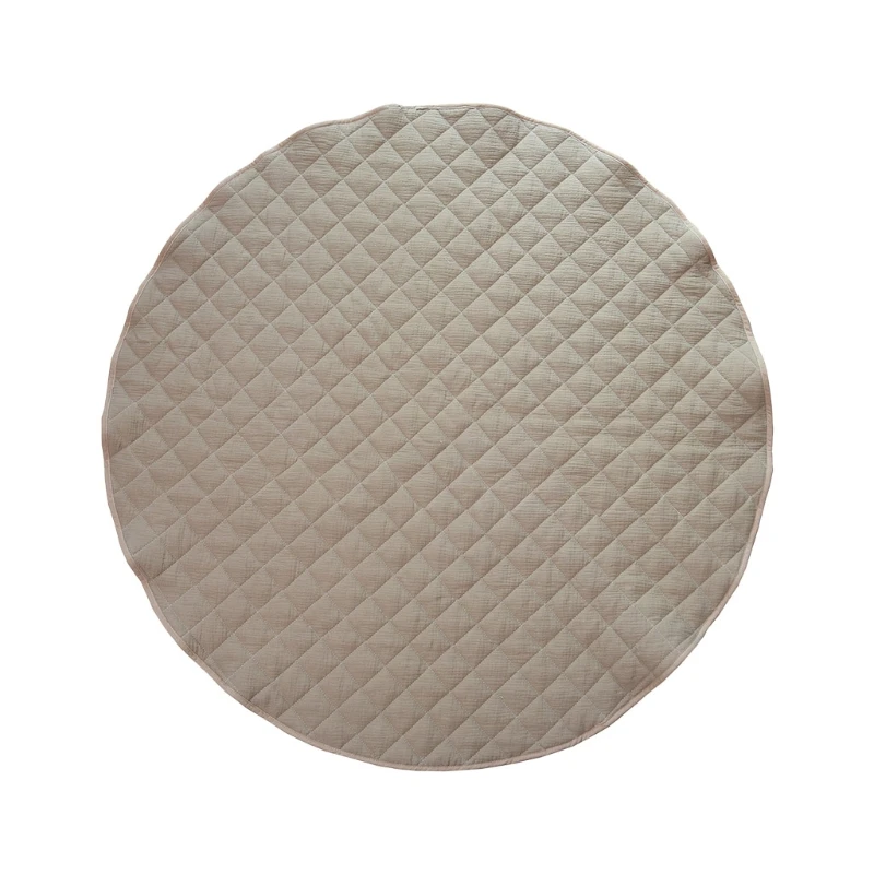 

54DA Children' Infants Playing Mat Pure Color Cotton Soft Crawling Floor Pad for Kids 115cm/45.27in Baby Playroom Decor