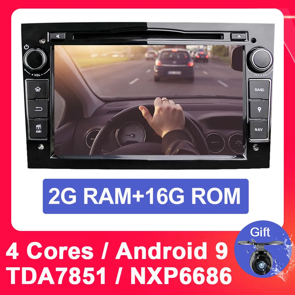 BLACK 2G 16G PX3 Eunavi 2 Din Android 9 автомобильный DVD мультимедиа для opel Vauxhall Astra H G J Vectra Antara Zafira Corsa Vivaro Meriva Veda gps радио - Цвет: BLACK 2G 16G PX3
