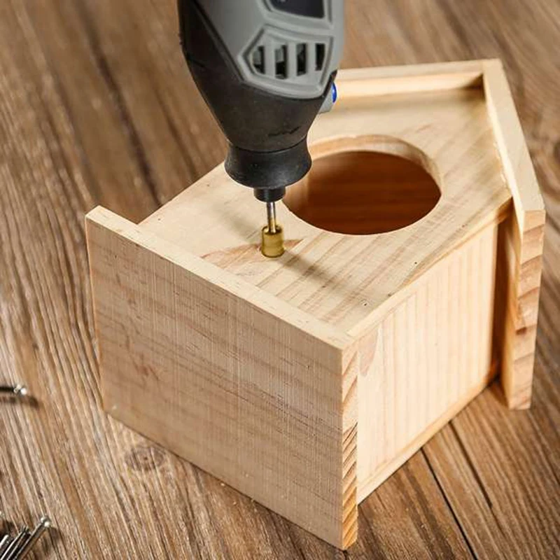 

10 Pieces Titanium Plating High-Speed Steel Woodworking Trimming Milling Cutter with Box