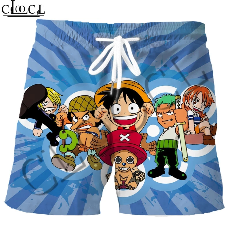 

CLOOCL Japanese Anime Luffy Explosion Men 3D Print Leisure Sport Shorts Loose Elastic Summer Sweatpants