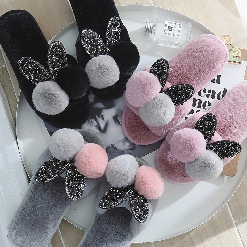 Женские зимние тапочки Домашняя обувь женская Тапочки мягкие с маленькими