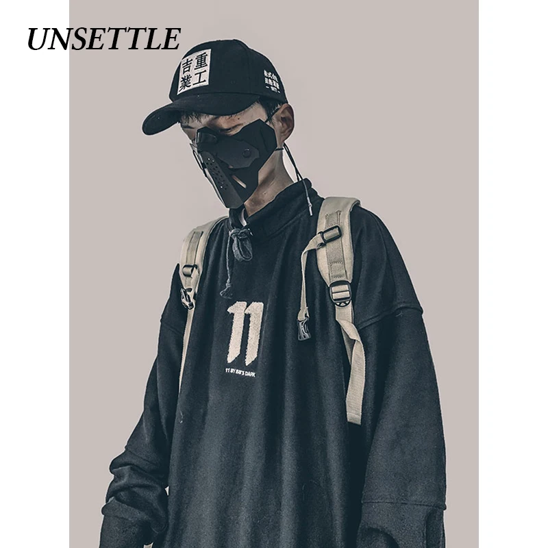 UNSETTLE Harajuku Толстовка японская Толстовка Мужская/Женская Хип-хоп Пуловер толстовки уличные повседневные топы в хипстерском стиле Осень