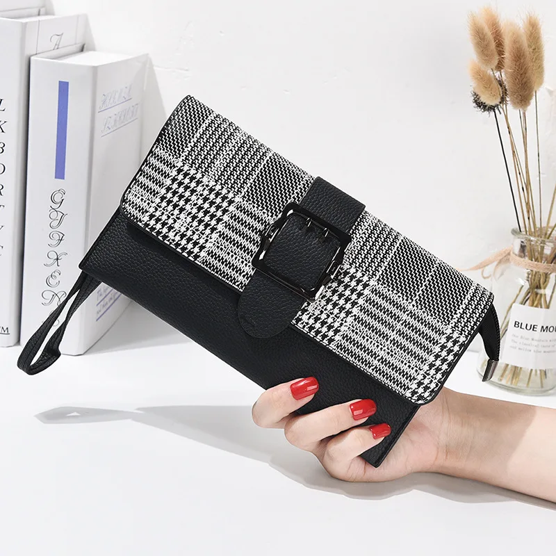 Женский кошелек длинный модный брендовый джинсовый с мультяшным рисунком