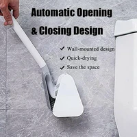 new golf brush head toilet brush wall mounted cleaning long cleaning toilet design brush tools toilet bathroom triangle han k3u6