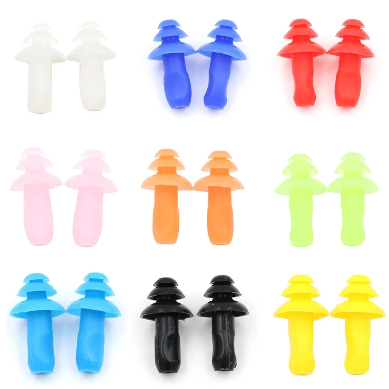 

10 Pairs Soft Ear Plugs Swimming Silicone Waterproof Dust-Proof Anti-Noise Earplugs Diving Water Sports Swimming Accessories