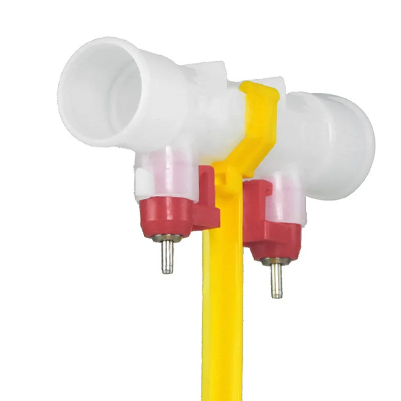 Double Outlet Drinking Hanging Chickens Cups Nipple Drinker Poultry Waterer | Дом и сад