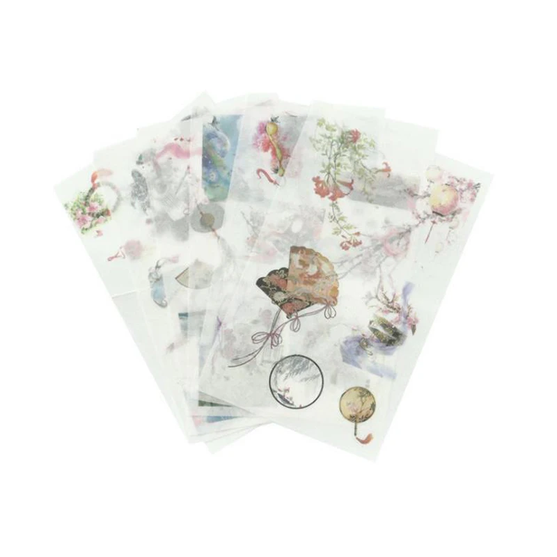 6 шт./упак. китайский Стиль старинных предметов украшения Скрапбукинг наклейки