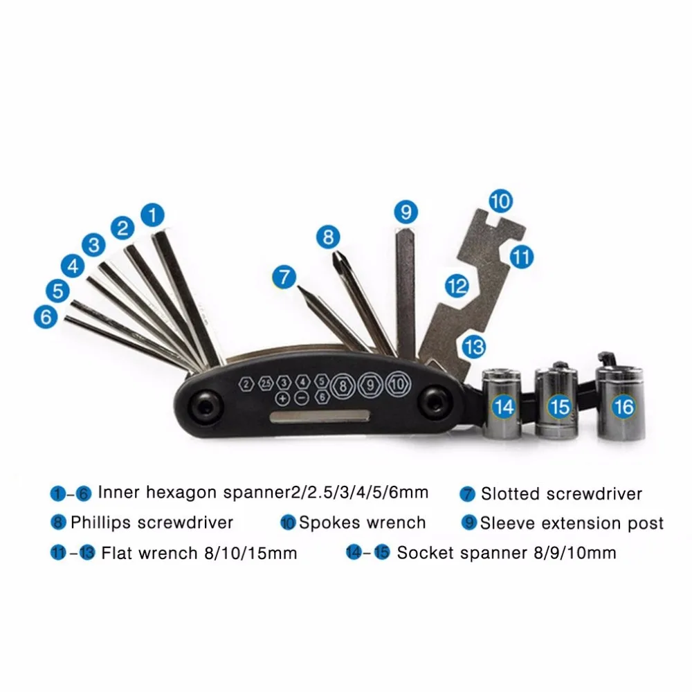 Набор инструментов для ремонта велосипедных шин сумок Мультитул велосипедный