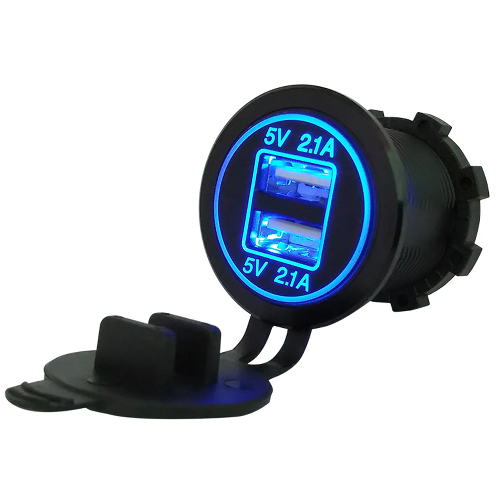 

Car Motorcycle 12V-24V Dual USB Port Charger Power Adapter for Mobile Phone