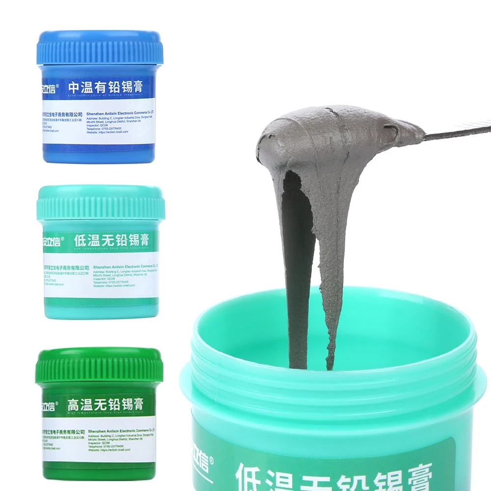 

50g Solder Paste Tin Paste SMT Patch Mobile Phone Repair Plant Tin LED Welding High Middle Low Temperature Lead-free Soldering