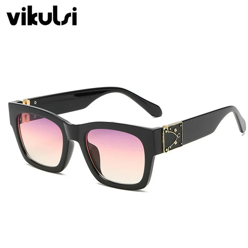 

Trend Fashion Brand Sunglasses Women 2020 New Black Purple Shades for Female Luxury Brand Design Rectangle Sun Glasses Men UV400