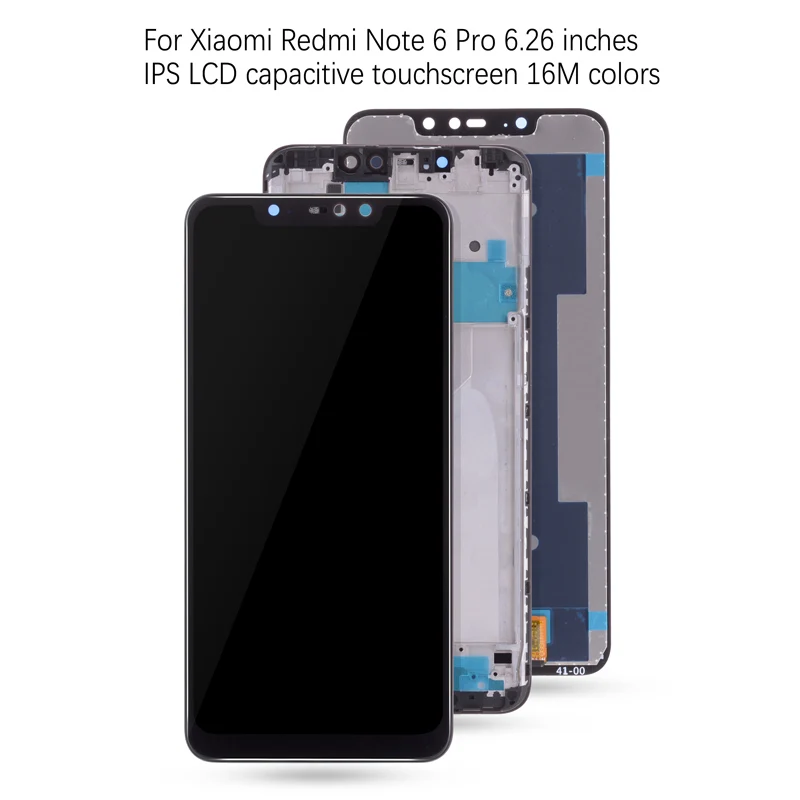 LCD + Frame For Xiaomi Redmi Note 6 per Display Touch Screen Digitizer Assembly redmi 6pro New AAA |
