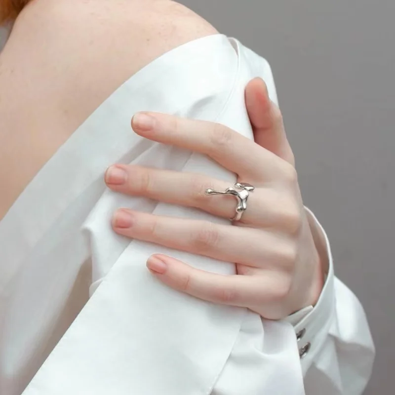 Женское кольцо в стиле панк простое регулируемое на указательный палец хип-хоп |