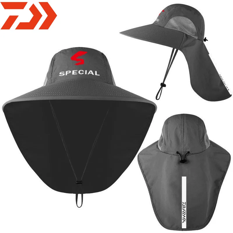 2019 Daiwa специальная рыболовная Кепка с защитой от УФ лучей защита для лица и шеи