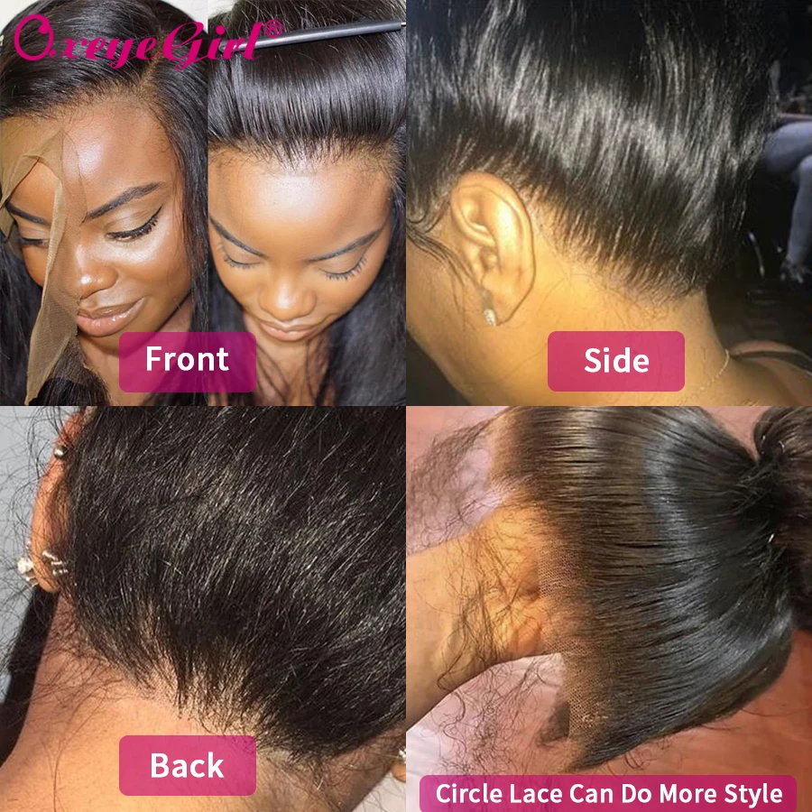 

13x4 Lace Front Wig Straight Lace Front Human Hair Wigs Pre Plucked 360 Lace Frontal Wig With Baby Hair Oxeye Girl Remy Hair